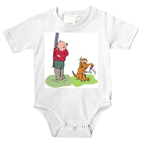 Onesie with man, body, individuals, individual, wildlife, humans, gun, person, dog, angry, hunting, human, persons, medicine, people, hunter