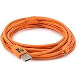 TetherPro USB 2.0 A Male to Mini-B 8 Pin, 15 feet (4.6m), Orange