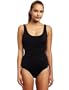 Speedo Womens Solid Criss Cross Front With Core Compression Swimwear