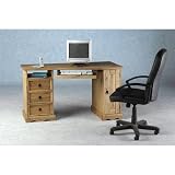 Brighton Corner Computer Desk in Distressed Waxed Pine