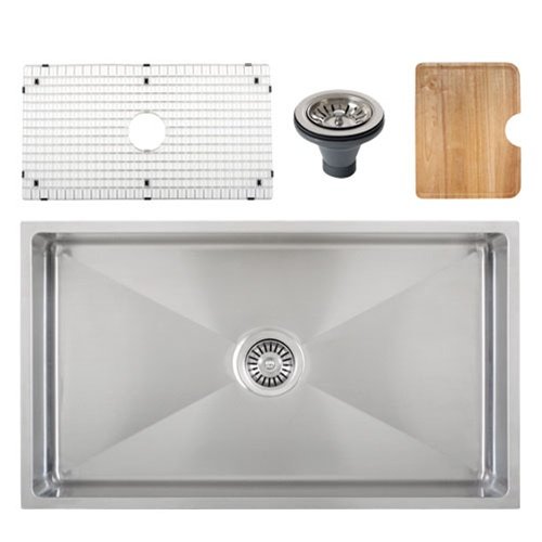 Ticor S6513 Undermount 16 G Tight Radius Stainless Steel Kitchen Sink
