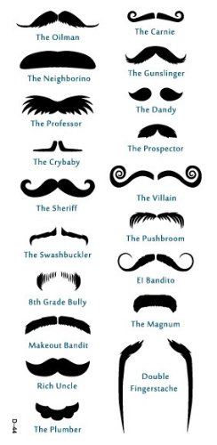 タトゥーシール 『 髭 ( ひげ )』付け髭 口ひげ あごひげ チョビヒゲ 色んなバージョン１９種類！