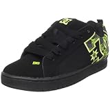 DC Men’s Court Graffik SE Skate Shoe,Black/Black/Soft Lime,10.5 M US