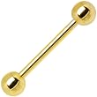 Gold Electro Titanium Barbell Tongue Ring