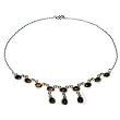 Tiger's Eye Necklace Sterling Silver Jewelry 15 inches (gnklcs266nklc)