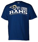 NFL Men's St. Louis Rams Arched Horizon Tee Shirt (Crimson, Small)