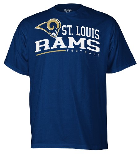 NFL Men's St. Louis Rams Arched Horizon Tee Shirt (Crimson, Small)