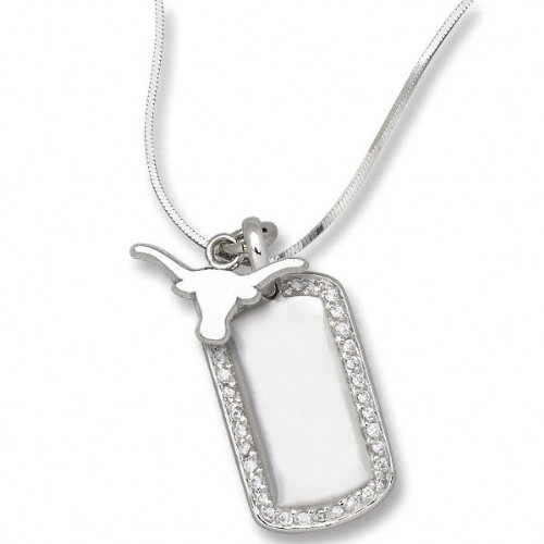 Texas Longhorns 1/4″ Sterling Silver Sterling Silver Mini Dog Tag