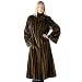 Pamela McCoy Shawl Collar & Bell Sleeve Mink Tissavel Faux Fur Swing Coat