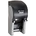 Georgia-Pacific Compact 56790 Translucent Smoke Vertical Double Roll Coreless Tissue Dispenser, 6" Width x 13.5" Height x 6.5" Depth