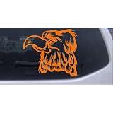 6in X 6.6in Orange -- Cartoon Eagle Head Animals Car Window Wall Laptop Decal Sticker by Rad Dezigns