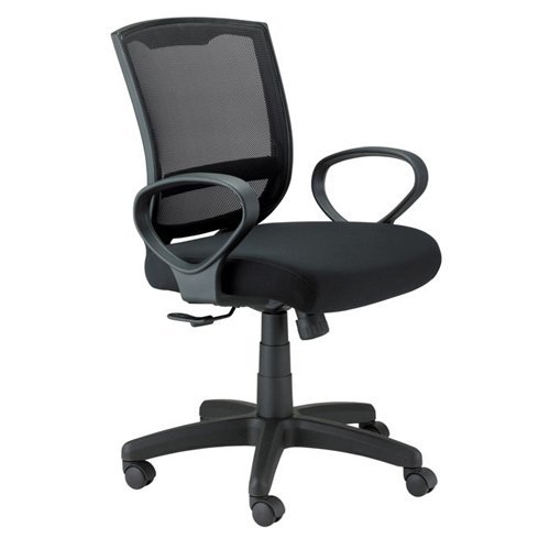 Maze Task Chair with Arms Raven Black Fabric Seat Black Mesh BackB004OVPQQ4