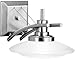 Kichler Lighting 6963NI Structures 1-Light Halogen Wall Sconce, Brushed Nickel with Satin-Etched Glass