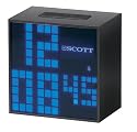 Scott XK 30 Wecker (3,8 cm (1,5 Zoll) blaue LED-Anzeige, Stromversorung und Batterien) schwarz