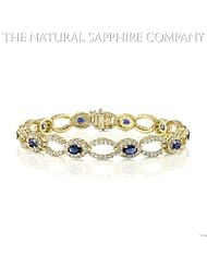 14KY bracelet with 3.60ctw sapphires and 3.06ctw diamonds