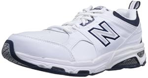 New Balance Men's MX857 Cross-Training Shoe,White/Navy,11 D US