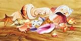 Seashells Starfish Sand Beach Towel