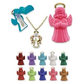 Guiding Angel Crystal Birthsone Pendant w  Figural Gift Box!