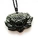 Natural Stone Buddhist Auspicious Symbol Lotus Flower Amulet Pendant