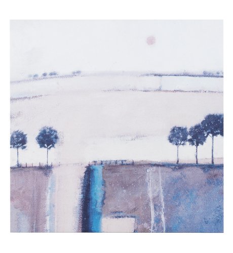 Blue Field Landscape Wall Art