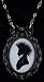 Classic Hardware Edwardian Punk Silhouettes Retrolite Necklace