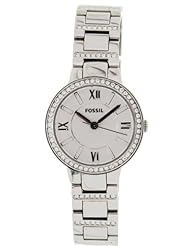 Fossil Womens ES3282 Virginia Analog Display Analog Quartz Silver Watch