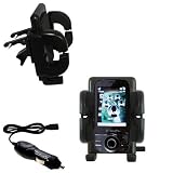 HTC Shadow II Auto Vent Holder with Car Charger - Uses Gomadic TipExchange