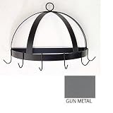 Wall Pot Rack-Half Dome Style-Gun Metal (Gun Metal) (10