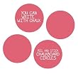 Wallcandy Arts Big Pink Chalkboard Circles With Chalk - 1 Kit