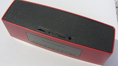 Wireless HIFI Portable wireless Bluetooth Speaker double subwoofer loudspeakers mini USB music speakers sound box boombox (Red)