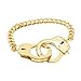 Caine's Handcuff Bracelet - Gold Tone title=
