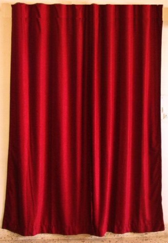 Burgundy Velvet Curtains / Drapes / Panels Curtain Length: 96 Inches