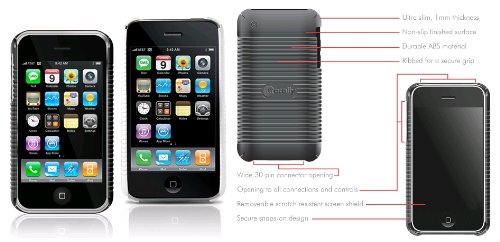 Macally Metro Protective Cover & Screen Protector for iPhone 3G