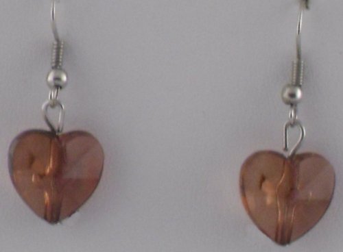 Rose Heart Earrings