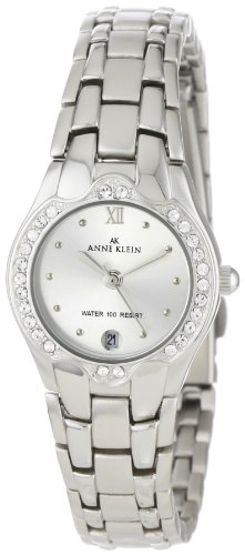 AK Anne Klein Women's 10-6927SVSV Swarovski Crystal Accented Silver-Tone Watch product image