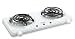 Toastess THP-433 Electric Double-Coil Cooking Range, White