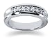 0.49 ctw. Men's Round Diamond Wedding Band in Platinum