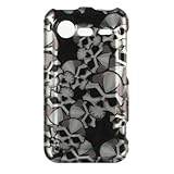 HTC Droid Incredible 2 Protector Case Cover - Black Skull