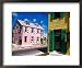 Colorful Loyalist Home, Governor's Harbour, Eleuthera Island, Bahamas Framed Art Poster Print by Greg Johnston, 22x18