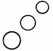 Rubber cock ring set – black pack of 3