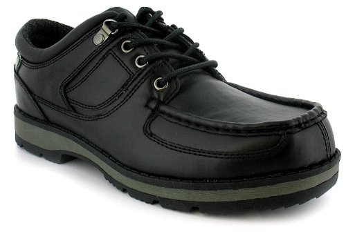New Mens/Gents Black Lace Up Casual Shoes. Large Sizes & Wider Fitting - Black - UK 10