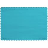 Creative Converting 50 Count Touch of Color Paper Placemats, Bermuda Blue
