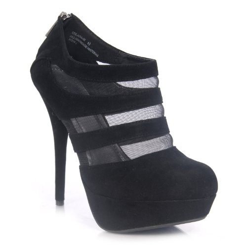 Bamboo Colada-25 Striped Mesh Ankle Bootie