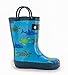 OAKI Toddler Rain Boots - Perfect Kids Rain Boots for Any Weather - Durable Rubber Baby Rain Boots Keep Little Feet Dry, Lightweight Waterproof with Easy-on Handle, Sharks & Turtles, 13 Little Kid