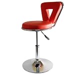 NEW RED BREAKFAST KIDS STOOL FAUX LEATHER STOOL KITCHEN STOOLS CHROME CHAIR