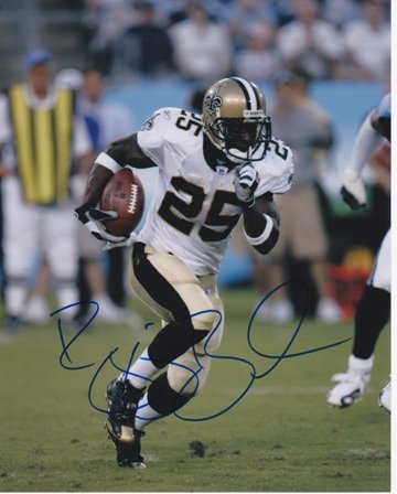 Reggie Bush Autographed New Orleans Saints 8x10 Photo - Super Bowl XLIV Champion