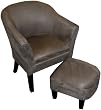 4D Concepts Chair and Ottoman, Beige 4D Concepts Chair and Ottoman, Beige