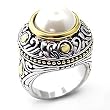 Women's White Synthetic Pearl Ring, Size: 5-10 Women's White Synthetic Pearl Ring, Size: 5-10