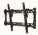 Duronic PLB123S EXTRA SLIM Adjustable Black Wall Bracket For Plasma, LCD & LED Screens For 23" - 37" Wide Screens With Tilt down