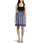 Mac & Jac Women's Print And Solid Combo Dress